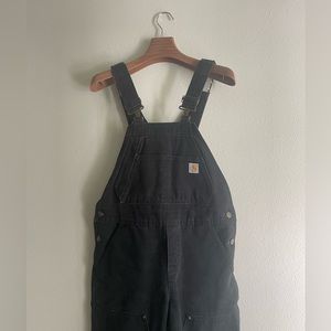 Carhartt Womens Weathered Duck Unlined Wildwood Bib Overalls - XS/Short